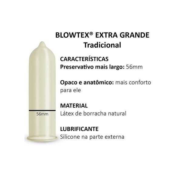 Imagem de Kit 12 Pacotes Preservativo Blowtex Extra Grande C/ 3 Unidades Cada