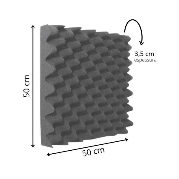 Imagem de Kit 12 Painéis Acústicos - Isolamento de Som e Redução
