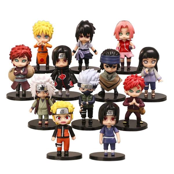 Imagem de Kit 12 Pcs Action Figure Naruto Kakashi Gaara Sasuke Itachi