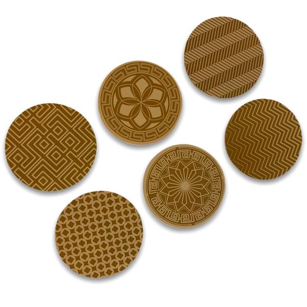 Kit 12 Pçs Porta Copos Em Mdf Jogo Americano Suporte Descanso Bolacha - UNIVERSAL VENDAS Imagem de Kit 12 Pçs Porta Copos Em Mdf Jogo Americano Suporte Descanso Bolacha