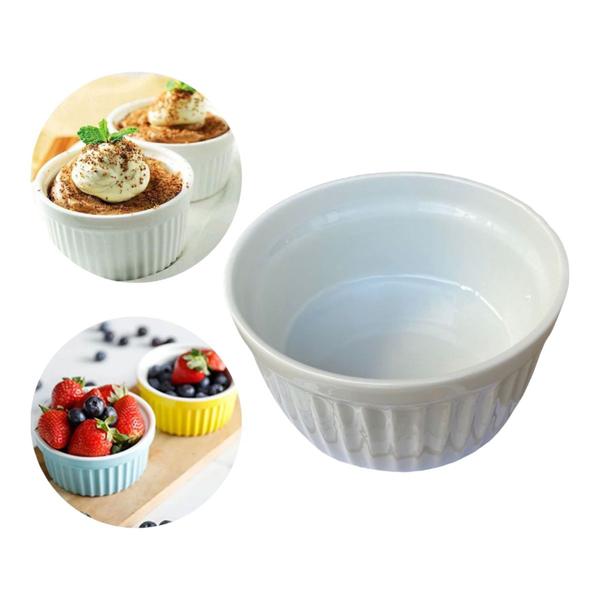 Imagem de Kit 12 Peças Ramekin Ramecan Grande Porcelana 210ml Branca