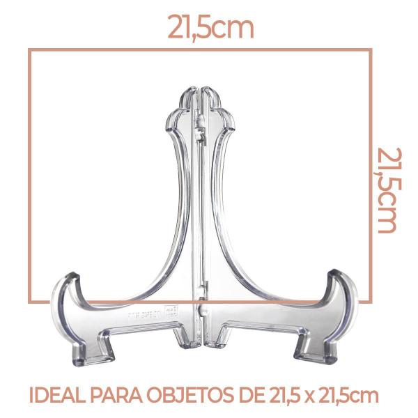 Imagem de Kit 12 Peças Suporte Para Pratos Acrílico Transparente 20Cm