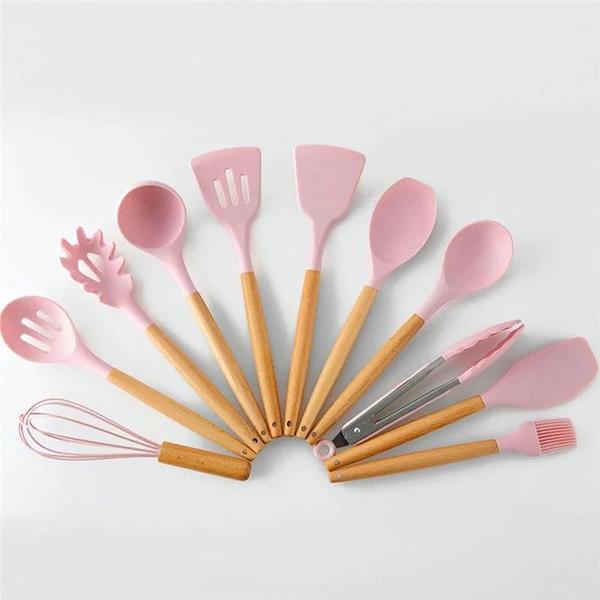 Imagem de Kit 12 Peças Utensílios de Silicone Cozinha