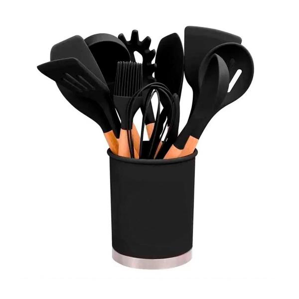 Imagem de Kit 12 Peças Utensílios Silicone - Prático e Elegante