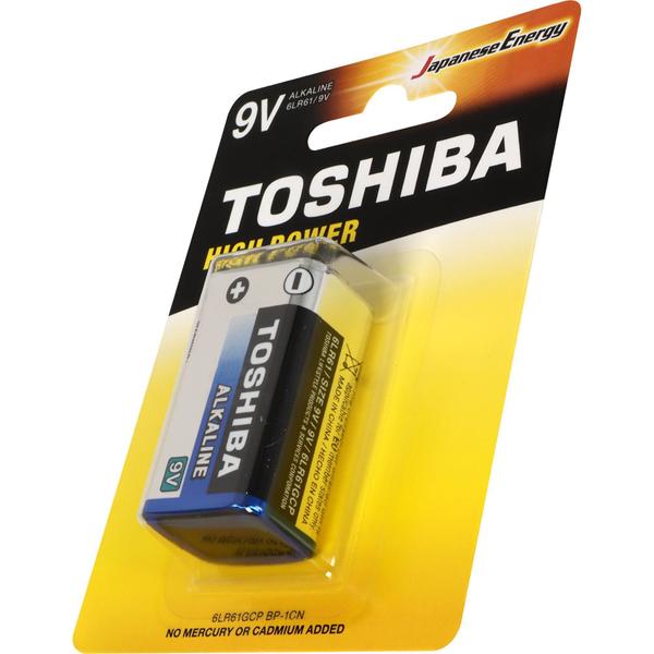 Imagem de Kit 12 Pilhas Bateria Alcalina Toshiba 9V High Power