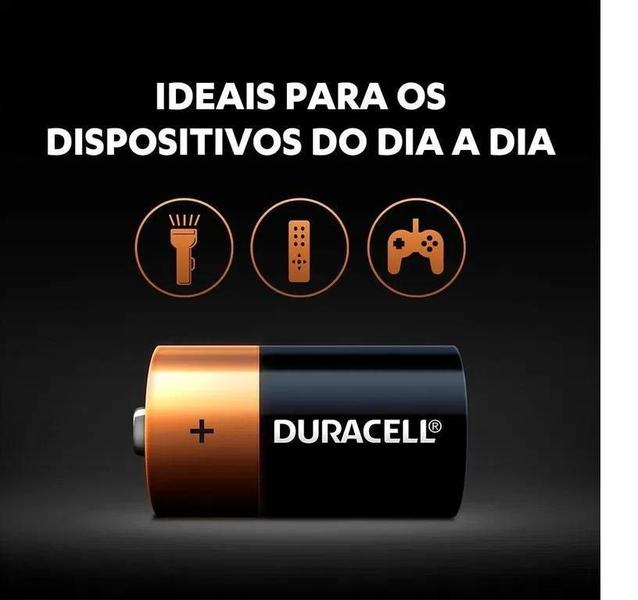 Kit 12 Pilhas Média C Duracell Lr14 Alcalina Longa Duração Imagem de Kit 12 Pilhas Média C Duracell Lr14 Alcalina Longa Duração