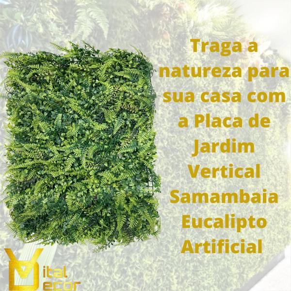 Imagem de Kit 12 Placas Samambaia E Eucalipto Artificial Parede Jardim Vertical 40x60cm 