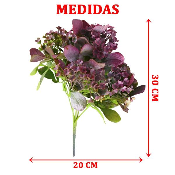 Imagem de Kit 12 Plantas Kalanchoe Artificial Flores Verde Jardim 30cm