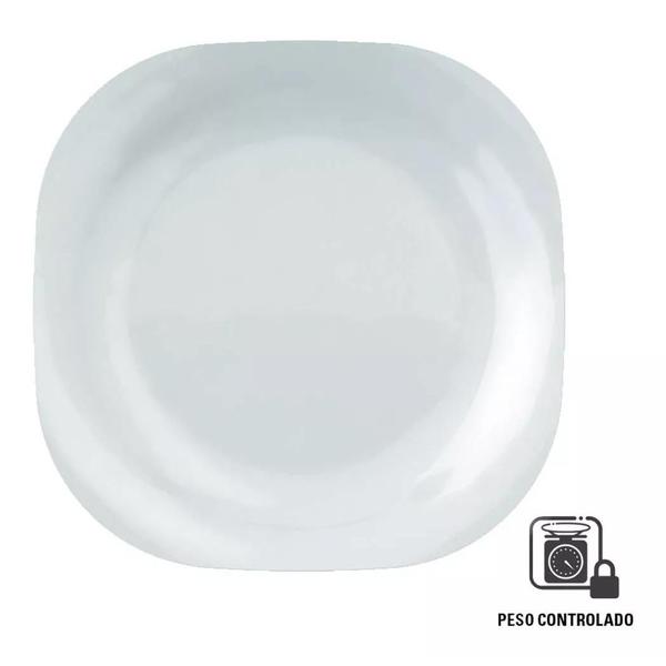 Imagem de Kit 12 Prato Raso Opaline Pla Duralex Vidro 27Cm Branco