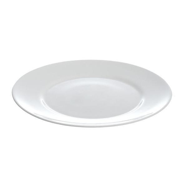 Imagem de Kit 12 Pratos Redondo Sobremesa Opaline Branco Jantar Restaurante Gourmet 19cm