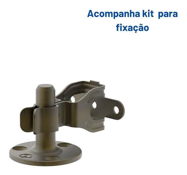 Imagem de Kit 12 Prendedor Trava Fixador Porta Piso Ouro Velho