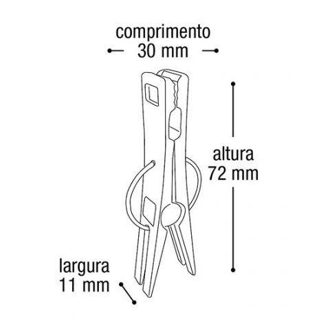 Imagem de Kit 12 Prendedores Para Roupa De Plastico - Cores Sortidas