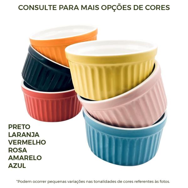 Imagem de Kit 12 Ramekins Cores 135ml Porcelana Restaurante Molhos 