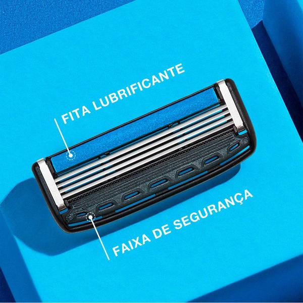 Imagem de Kit 12 Recargas Lâminas de Barbear Refil The Razor4 Dr Jones Troca para Barba Aço Inox