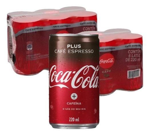 Imagem de KIT 12 Refrigerante Coca Cola Plus Café Expresso Lata 220ml