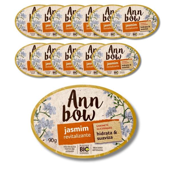 Imagem de Kit 12 Sabonete Ann Bow Glicerinado Jasmim 90g