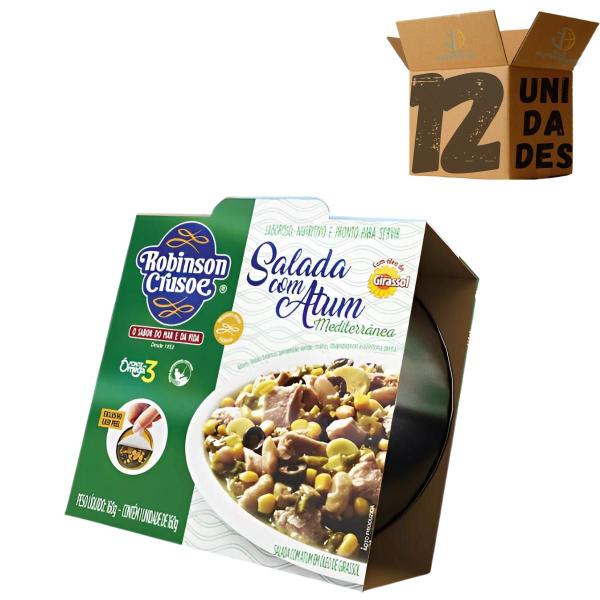 Imagem de Kit 12 Salada Com Atum Mediterranea Robinson Crusoe 160g