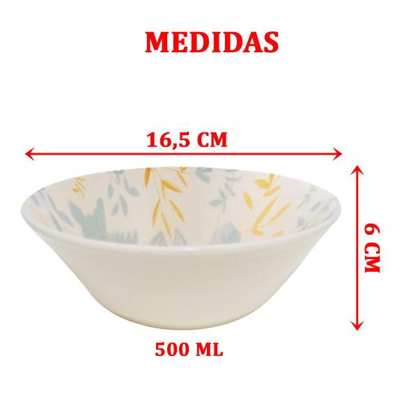 Imagem de Kit 12 Saladeira Tigela Bowl Conic Bem-Te-Vi Redondo 500ml