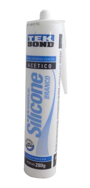 Imagem de Kit 12 Silicone Adesivo Acético Multiuso Branco 280G Tekbond