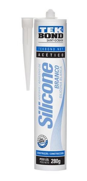 Imagem de Kit 12 Silicone Adesivo Acético Multiuso Branco 280G Tekbond