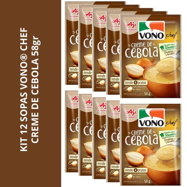 Imagem de Kit 12 Sopas Vono Chef Creme De Cebola 58Gr