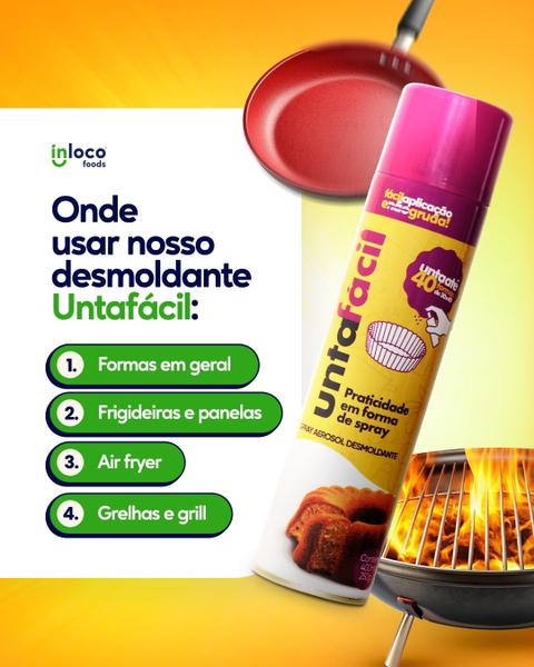 Imagem de Kit 12 Spray Desmoldante Culinário Untafacil 400ml pra forma