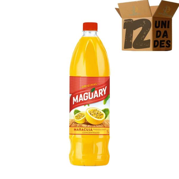 Imagem de Kit 12 Suco Concentrado De Maracujá Maguary 1 Litro