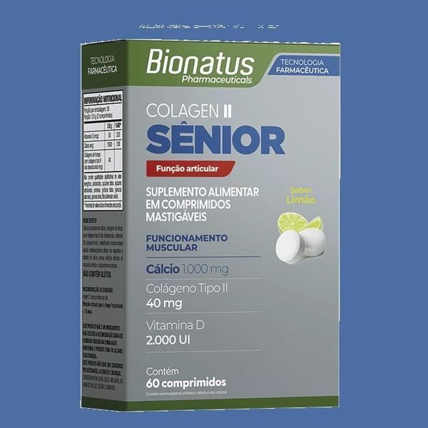 Imagem de Kit 12 Suplemento Colagen II Sênior 60 Comp - Bionatus