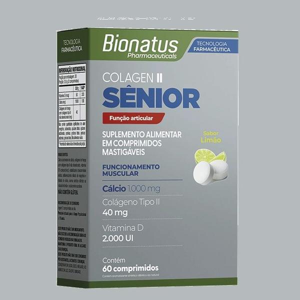 Imagem de Kit 12 Suplemento Colagen II Sênior 60 Comp - Bionatus