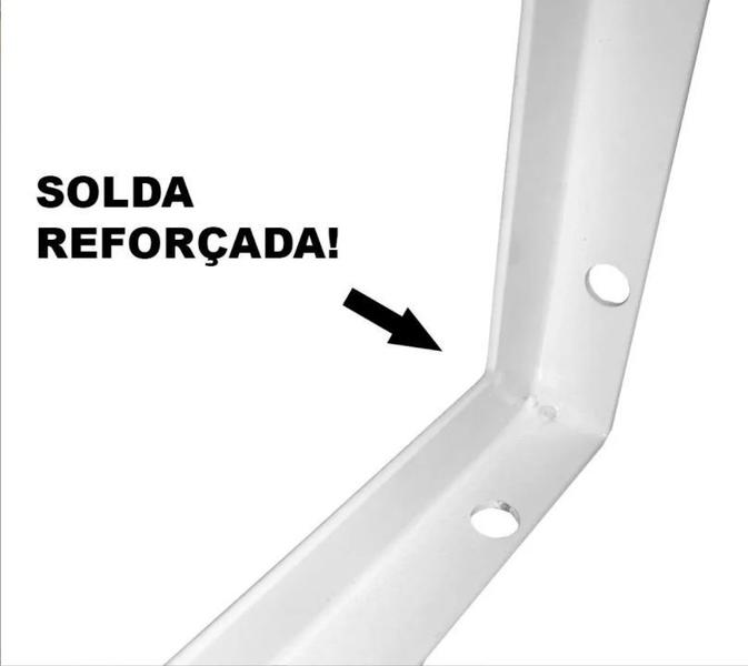 Kit 12 Suporte Mão Francesa Reforçada 40Cm Branca - Big House Shop Imagem de Kit 12 Suporte Mão Francesa Reforçada 40Cm Branca