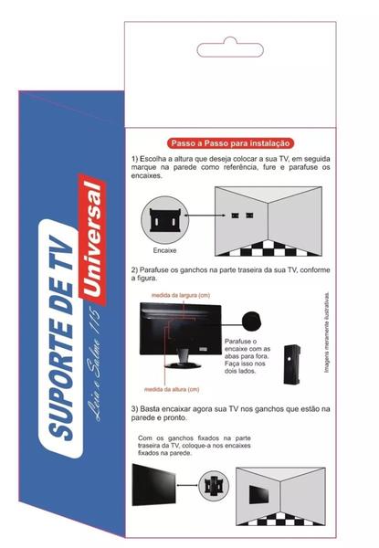 Imagem de Kit 12 Suporte Tv Fixo Lcd Led Plasma Universal