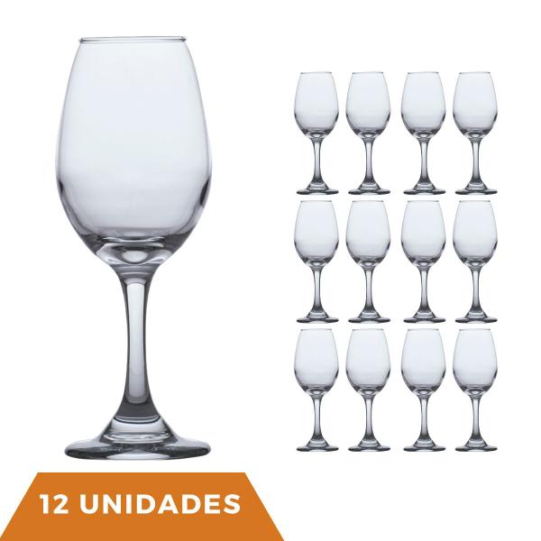 Imagem de Kit 12 Taça de Vinho para Degustação 365ml Vinho Agua Luxo