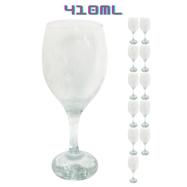 Imagem de Kit 12 Taças De Vinho 410ml Vidro Transparente