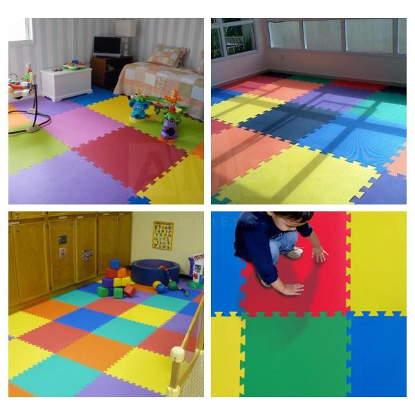 Imagem de Kit 12 Tapete infantil emborrachado 50x50cm tatame eva