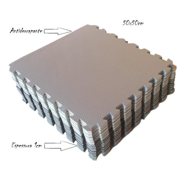 Kit 12 Tatame Tapete EVA Tons de Cinza 50x50x1cm 10mm Imagem de Kit 12 Tatame Tapete EVA Tons de Cinza 50x50x1cm 10mm