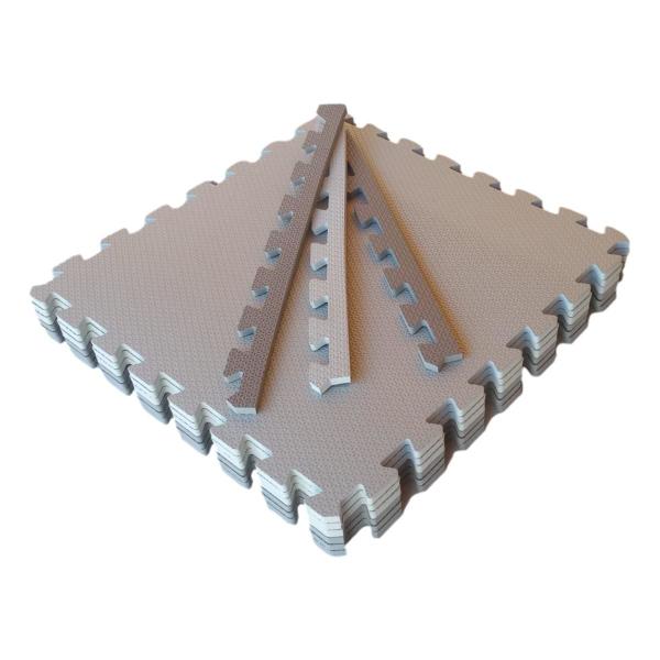 Kit 12 Tatame Tapete EVA Tons de Cinza 50x50x1cm 10mm Imagem de Kit 12 Tatame Tapete EVA Tons de Cinza 50x50x1cm 10mm