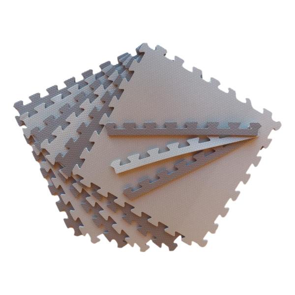 Kit 12 Tatame Tapete EVA Tons de Cinza 50x50x1cm 10mm Imagem de Kit 12 Tatame Tapete EVA Tons de Cinza 50x50x1cm 10mm