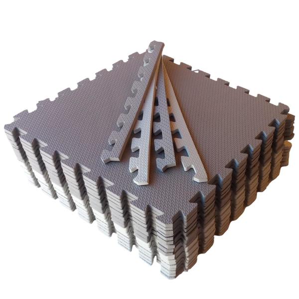 Kit 12 Tatame Tapete EVA Tons de Cinza 50x50x1cm 10mm Imagem de Kit 12 Tatame Tapete EVA Tons de Cinza 50x50x1cm 10mm