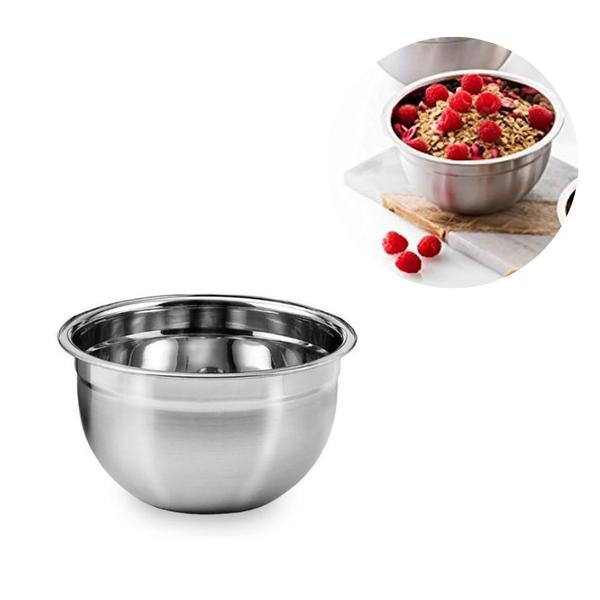 Imagem de Kit 12 Tigela Bowl Aço Inox Profissional 14 x 7cm Multiuso Utensilio Preparacao Cozinha