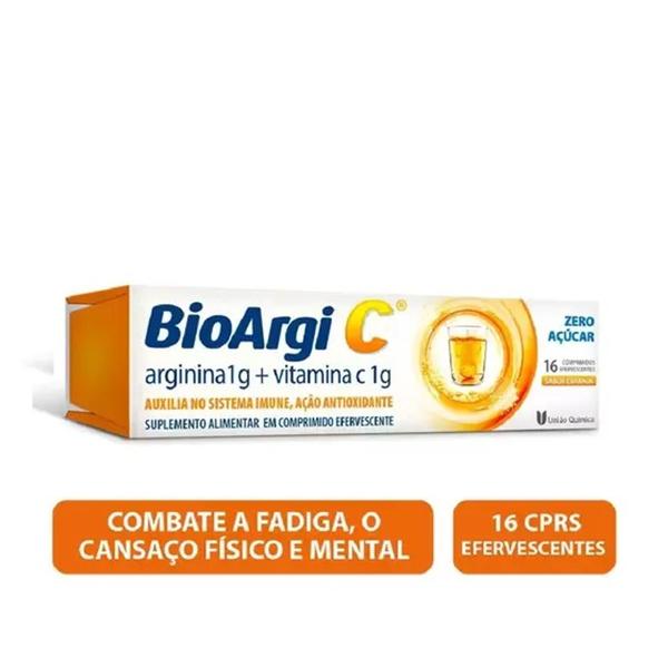 Imagem de Kit 12 Tubos Bioargi-c Com Aspartato De Arginina 16 Comprimidos efervescentes - União Quimica