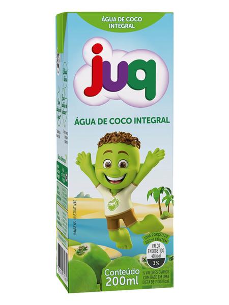 Imagem de kit 12 un Agua de Coco Juq Integral 200ml Bedida Drinks