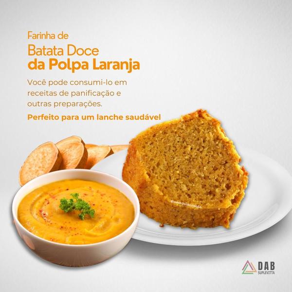 Imagem de Kit 12 Un Farinha Batata Doce Polpa Laranja Pó 5.4kg