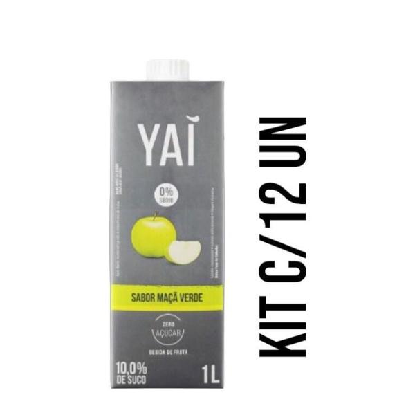 Imagem de Kit 12 Un Suco De Maca Verde Zero Acucar Yai 1L