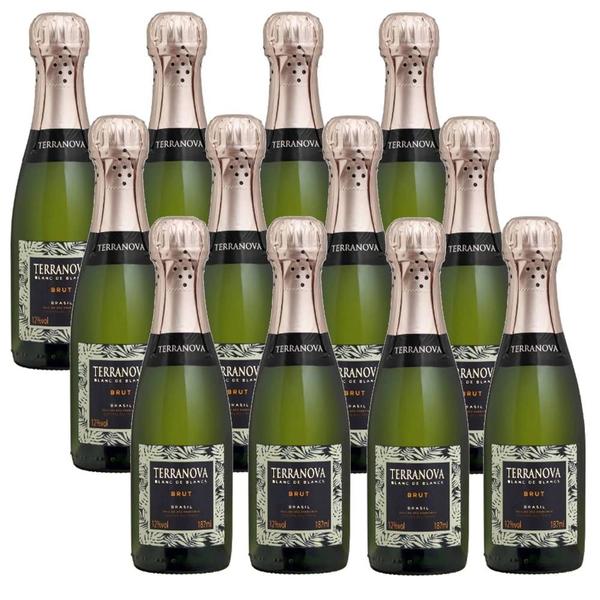 Kit 12 Unidades Mini Espumante Miolo Terranova Brut 187ml Imagem de Kit 12 Unidades Mini Espumante Miolo Terranova Brut 187ml