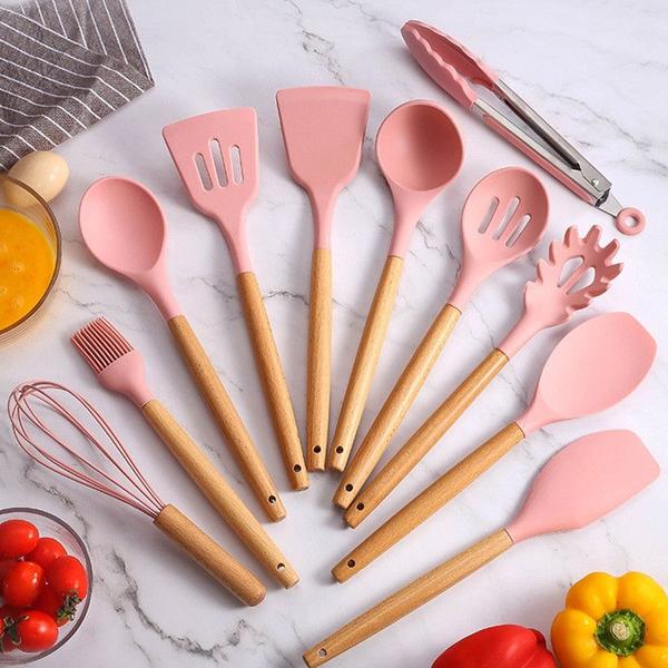 Imagem de Kit 12 Utensílios Cozinha Silicone Deluxe Premium - Cores