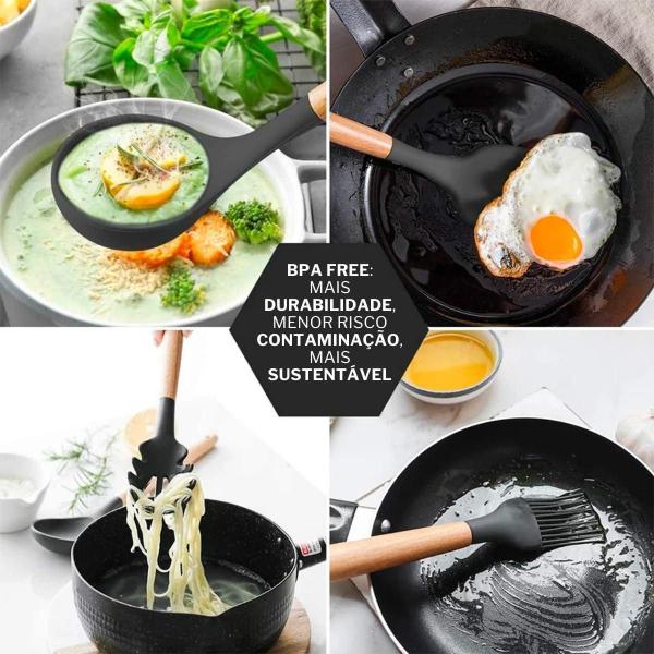 Kit 12 Utensílios De Cozinha Sofisticado - Black Watch Imagem de Kit 12 Utensílios De Cozinha Sofisticado