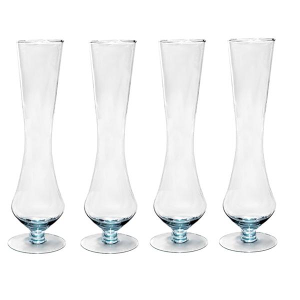 Imagem de Kit 12 Vaso Solitário Aladin Ø6x24cm Vidro Transparente Decoração Casamento