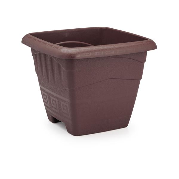 Imagem de Kit 12 Vasos Plástico Quadrado 6 Litros Para Flores Plantas Decoração Jardim Varanda