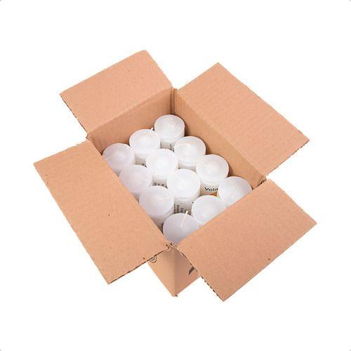 Kit 12 Velas Votiva 7 Dias Branco 210g Parafina Pura - Sete Raios de Luz Imagem de Kit 12 Velas Votiva 7 Dias Branco 210g Parafina Pura