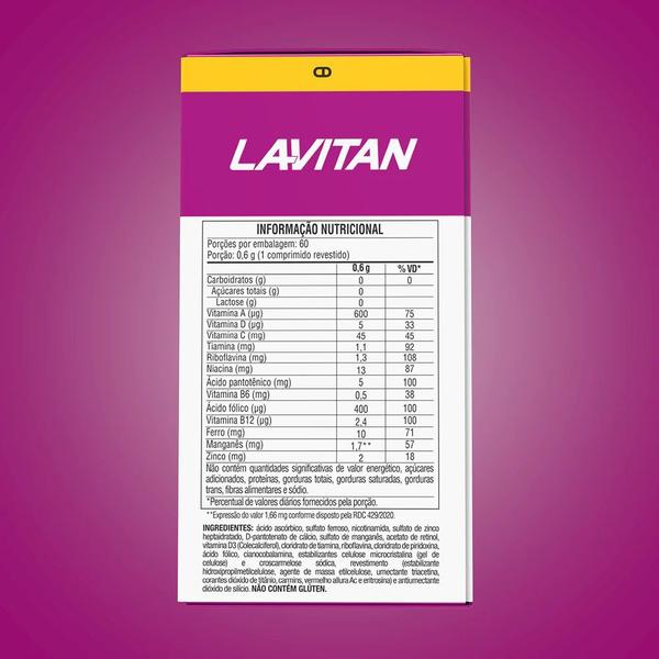 Imagem de Kit 12 Vitamina Lavitan A-Z Mulher Polivitamín. 60Cpr-Cimed